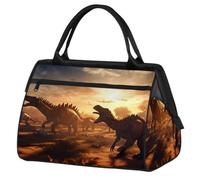 Borsone da viaggio per donne, uomini, bambini, ragazze, antichità, foresta, dinosauro, fine settimana, weekend, borsa da cabina da 24 l, per sport, palestra, yoga, Colore, (24L) UK, Organizer per