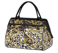 Borsone da viaggio per donne, uomini, bambini, ragazze, arte etnica, stampa leopardata, fine settimana, 24 l, borsone da cabina per sport, palestra, yoga, Colore, (24L) UK, Organizer per borse