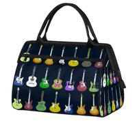 Borsone da viaggio per donne, uomini, bambini, ragazze, musica colorata, per chitarra elettrica, fine settimana, 24 l, borsone da cabina per sport, palestra, yoga, Colore, (24L) UK, Organizer per