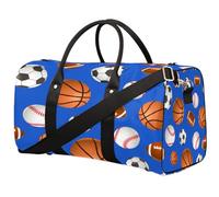 Borsone da viaggio per donne, uomini, bambini, ragazze, ragazzi, pallone, calcio, basket, 22,7 l, borsa da viaggio per fine settimana, borsa a tracolla per sport, palestra, viaggi, Colore, 22.7 L,