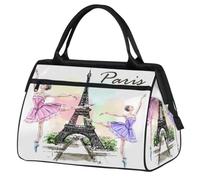 Borsone da viaggio per donne, uomini, bambini, ragazze, torre di Parigi, balletto, attore, fine settimana, fine settimana, borsa da 24 l, borsa da cabina per sport, palestra, yoga, Colore, (24L) UK,