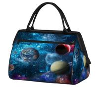 Borsone da viaggio per donne, uomini, bambini, ragazze, universo, galassia, pianeta, weekend, pernottamento, borsone da 24 l, borsa da cabina per sport, palestra, yoga, Colore, (24L) UK, Organizer per