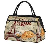 Borsone da viaggio per donne, uomini, bambini, ragazzi e ragazze, borsa da 24 l, borsa da fine settimana, borsa sportiva, borsa da viaggio, borsa da weekender, vintage, arte francese, poster di