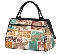 Borsone da viaggio per donne, uomini, bambini, ragazzi, ragazze, 24 l, borsa da fine settimana, borsa da palestra, viaggi, borsa da weekend, tribale, etnica, elefante, Colore, XXL, Organizer per borse