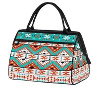 Borsone da viaggio per donne, uomini, bambini, ragazzi, ragazze, 24 l, borsa da fine settimana, borsa da palestra, viaggi, borsa da weekend, etnica, colore geometrico, Colore, XXL, Organizer per borse
