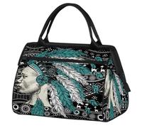 Borsone da viaggio per donne, uomini, bambini, ragazzi, ragazze, 24 l, borsa da fine settimana, borsa da palestra, viaggi, borsa da fine settimana etnica azteca da donna, Colore, XXL, Organizer per