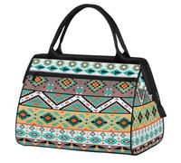 Borsone da viaggio per donne, uomini, bambini, ragazzi, ragazze, 24 l, borsa da fine settimana, borsa da palestra, viaggi, borsa da weekend, etnica, bohémien, geometrica, Colore, XXL, Organizer per