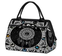 Borsone da viaggio per donne, uomini, bambini, ragazzi, ragazze, 24 l, borsa da fine settimana, borsa da palestra, viaggi, borsa da weekend, farfalla etnica mandala, Colore, XXL, Organizer per borse