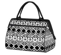 Borsone da viaggio per donne, uomini, bambini, ragazzi, ragazze, 24 l, borsa da fine settimana, borsa da palestra, viaggi, borsa da weekend, geometrica, etnica, tribale, Colore, XXL, Organizer per
