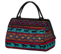 Borsone da viaggio per donne, uomini, bambini, ragazzi, ragazze, 24 l, borsa da fine settimana, borsa da palestra, viaggi, borsa da weekend, vintage, etnica, Colore, XXL, Organizer per borse