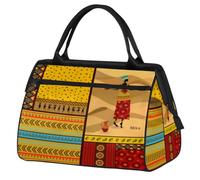 Borsone da viaggio per donne, uomini, bambini, ragazzi, ragazze, 24 l, borsa da fine settimana, borsa da palestra, viaggi, borsa da weekend, etnica africana, Colore, XXL, Organizer per borse