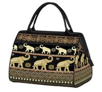 Borsone da viaggio per donne, uomini, bambini, ragazzi, ragazze, 24 l, borsa da fine settimana, borsa da palestra, viaggi, borsa da weekend, etnica, tribale, elefante, Colore, XXL, Organizer per borse