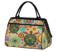 Borsone da viaggio per donne, uomini, bambini, ragazzi, ragazze, 24 l, borsa da fine settimana, borsa da palestra, viaggi, borsa da weekend, etnica, colorata, mandala, tartaruga, Colore, XXL,