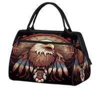 Borsone da viaggio per donne, uomini, bambini, ragazzi, ragazze, 24 l, borsa da fine settimana, borsa sportiva da viaggio, borsa da viaggio, borsa da weekend, aquila etnica, Colore, XXL, Organizer per