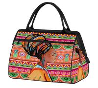 Borsone da viaggio per donne, uomini, bambini, ragazzi, ragazze, 24 l, borsa da fine settimana, borsa sportiva da viaggio, borsa da weekend, borsa da viaggio etnica con fiori africani, Colore, XXL,