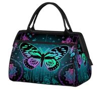 Borsone da viaggio per donne, uomini, bambini, ragazzi, ragazze, 24 l, borsa da fine settimana, borsa sportiva da viaggio, borsa da weekend, borsa etnica acchiappasogni farfalla, Colore, XXL,