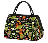 Borsone da viaggio per donne, uomini, bambini, ragazzi, ragazze, 24 l, borsa da fine settimana, borsa sportiva da viaggio, borsa da viaggio per il weekend, borsa colorata etnica paisley fiore, Colore,