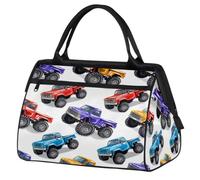 Borsone da viaggio per donne, uomini, bambini, ragazzi, ragazze, 24 l, borsa per il fine settimana, sport, palestra, viaggi, weekend, borsa colorata con mostro per auto e camion, Colore, XXL,