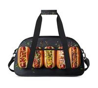 Borsone da viaggio per hot dog per donne, uomini, bambini, ragazze, ragazzi, per la notte, weekender, borsa da viaggio da 24 litri, per sport, palestra, pratica, Colore, 24 L, Organizer per borse