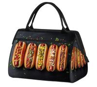 Borsone da viaggio per hot dog, per donne, uomini, bambini, ragazzi, ragazze, weekend, pernottamento, 24 l, borsone per sport, palestra, yoga, Colore, Grande, Organizer per borse