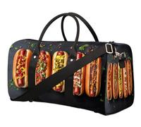 Borsone da viaggio per hot dog, per donne, uomini, ragazze, ragazzi, weekend, pernottamento, 22,7 l, borsa da cabina per sport, palestra, yoga, Colore, 22.7L, Organizer per borse