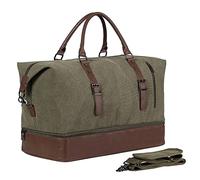 Borsone da viaggio per la notte, borsa in tela di pelle oversize, adatta a uomini o donne, [C]verde, alla moda