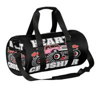 Borsone da viaggio per la notte, weekender, borse da palestra per donne e uomini | Borsa sportiva leggera da ballo, tasca con cerniera, per adolescenti - Monster Car Truck Valentines