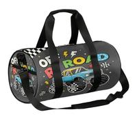 Borsone da viaggio per la notte, weekender, borse da palestra per donne e uomini | Borsa sportiva leggera da ballo, tasca con cerniera, per adolescenti, per pigiama party, fuoristrada, Monster Car Truck