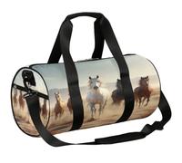 Borsone da viaggio per la notte, weekender, borse da palestra per donne e uomini | Borsa sportiva leggera da ballo, tasca con cerniera, per adolescenti - Western Wild Horses