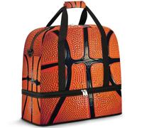 Borsone da viaggio per pallacanestro sportivo da donna, uomo, struttura da basket, pieghevole, borsa da palestra per il fine settimana, borsa da cabina con scomparto per scarpe, Multicolore