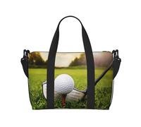 Borsone da viaggio per palline da golf, sport, palestra, yoga, borsone weekender per la notte, con scomparto, Nero, One Size