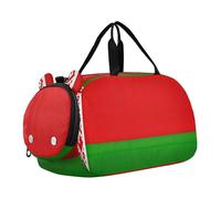 Borsone da viaggio per ragazze con bandiera delle Bahamas, borsone da viaggio per la notte, weekender, borsone da portare con sé, scomparto per scarpe da ragazzo, Bandiera Bielorussia, classico