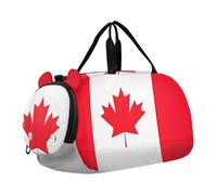 Borsone da viaggio per ragazze con bandiera delle Isole Vergini Britanniche Borsone da viaggio Weekend Duffel Pernottamento Duffle Bag Carry on Duffel per ragazzi, Bandiera del Canada, classico