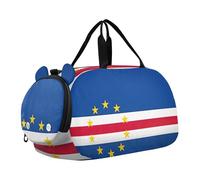 Borsone da viaggio per ragazze con bandiera delle Isole Vergini Britanniche Borsone da viaggio Weekend Duffel Pernottamento Duffle Bag Carry on Duffel per ragazzi, Bandiera Capo Verde, classico