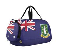 Borsone da viaggio per ragazze con bandiera delle Isole Vergini Britanniche Borsone da viaggio Weekend Duffel Pernottamento Duffle Bag Carry on Duffel per ragazzi, Bandiera delle Isole Vergini britann