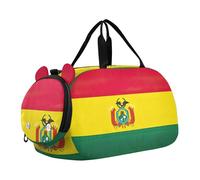 Borsone da viaggio per ragazze con bandiera delle Isole Vergini Britanniche Borsone da viaggio Weekend Duffel Pernottamento Duffle Bag Carry on Duffel per ragazzi, Bandiera nazionale della Bolivia