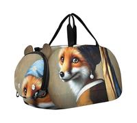 Borsone da viaggio per ragazze con gatto fatato farfalla fantasia borsone da viaggio weekend borsone da viaggio borsone da viaggio per bambini con tracolla, Regal Fox Pearl Ritratto, classico