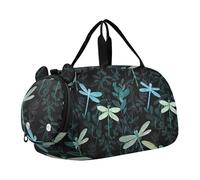 Borsone da viaggio per ragazze con glitter rosa vibrante luccicante borse da viaggio per bambini borse da viaggio per bambini borse da viaggio per bambini sport borsa da viaggio ragazzo, Libellule