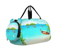 Borsone da viaggio per ragazze con stella marina da spiaggia per viaggi week-end borsone per scarpe da notte scomparto per scarpe da portare su borsone per ragazzi, Beautiful Beach Tailandia, classico