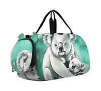 Borsone da viaggio per ragazzi arancione volpe fiore farfalla weekender notte ragazze borsone da viaggio per bambini sport, Famiglia di koala ad acquerello, classico