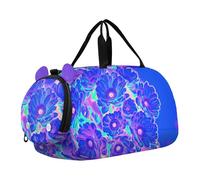 Borsone da viaggio per ragazzi borse da notte linea bambino cuori rosa San Valentino bianco borsone da viaggio ragazze tote scomparto scarpe, Fiori Astratto Colore misterioso, classico