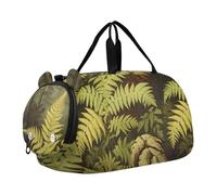 Borsone da viaggio per ragazzi borse da notte per bambini accoglienti gatti biblioteca libreria caldo ragazze borsone per viaggi palestra borsone per bambini bagagli, Foglie Vintage Felci Verde