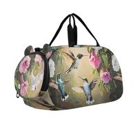 Borsone da viaggio per ragazzi borse da notte per bambini accoglienti gatti biblioteca libreria caldo ragazze borsone per viaggi palestra borsone per bambini bagagli, Elegante colibrì rosa floreale