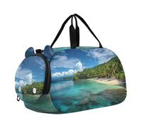 Borsone da viaggio per ragazzi borse da notte per bambini belle borse da viaggio borsa da ballo borsa da viaggio, Tropical Island Turchese, classico