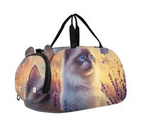 Borsone da viaggio per ragazzi borse da notte per bambini belle borse da viaggio borsa da ballo borsa da viaggio, Simpatico Ragdoll Cat Floreale, classico