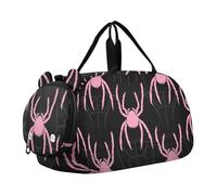 Borsone da viaggio per ragazzi borsone da viaggio per ragazzi borsone da viaggio per bambini sport arcobaleno scacchiera retrò, Halloween Ragno Rosa Stilizzato, classico