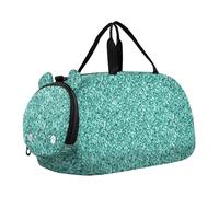Borsone da viaggio per ragazzi borsone da viaggio per ragazzi borsone da viaggio per ragazze tote palestra bagagli giocosi lama ornato colorato, Teal Glitter Sparkles Light Texture, classico