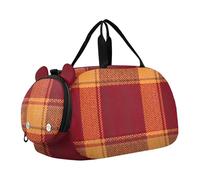 Borsone da viaggio per ragazzi e bambini, borse da fine settimana per ragazze, borsone da viaggio, sport, borsone colorato, pianeti spaziali, Tartan Rosso Arancione, classico