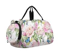 Borsone da viaggio per ragazzi e bambini, borse da fine settimana per ragazze, borsone da viaggio, sport, borsone colorato, pianeti spaziali, Belle peonie floreali rosa, classico