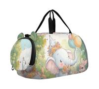 Borsone da viaggio per ragazzi Weekend Duffel Pernottamento Ragazze Duffle Bags per Viaggio Danza Duffle Bag Cute Fox Donut Treat, Palloncino carino elefante partito, classico